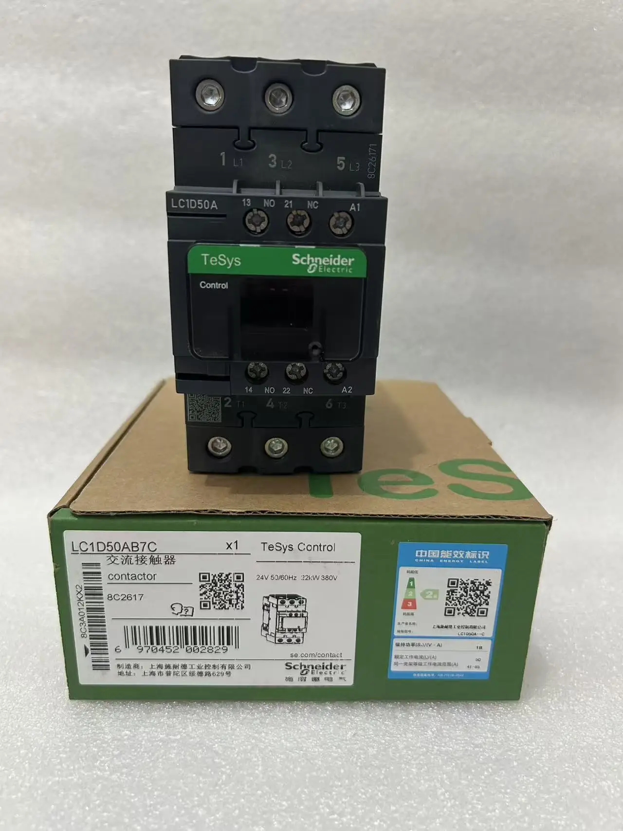 Контактор LC1D50AB7C LC1D50AB7 - 3P(3 NO) - AC-3 - 440 В 50 А - катушка 24 В AC 50/60 Гц
Контактор LC1D50AB7C LC1D50AB7 - 3P(3 NO) - AC-3 - 440 В 50 А - катушка 24 В AC 50/60 Гц
