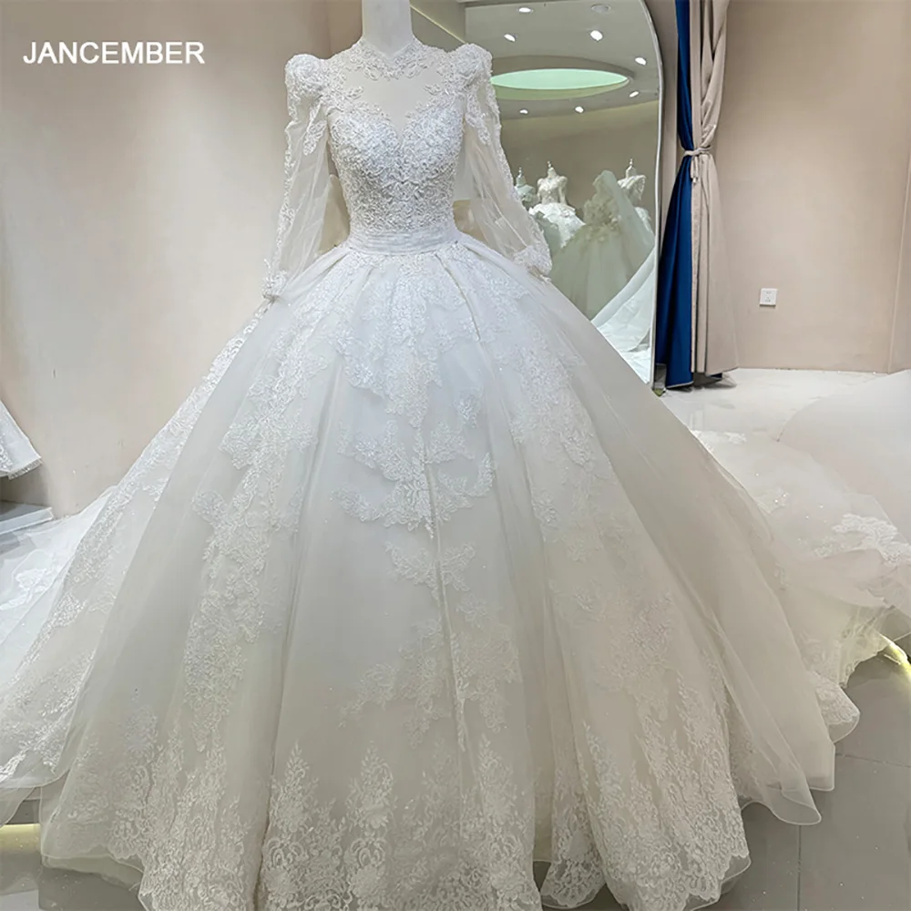 Выполненное на заказ бальное платье Свадебные платья Кружева с высоким воротом Блестящая органза Кружева с длинными рукавами Платья невесты فساتين حفل
Выполненное на заказ бальное платье Свадебные платья Кружева с высоким воротом Блестящая органза Кружева с длинными рукавами Платья невесты فساتين حفل