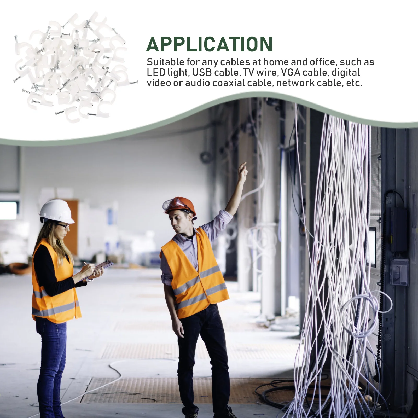 500pcs White Steel Nail Wall Wire Organizer Clips Management Broadband Line Clips Telephone Cable Tacks Clamp Cable Tie Fixed
500pcs White Steel Nail Wall Wire Organizer Clips Management Broadband Line Clips Telephone Cable Tacks Clamp Cable Tie Fixed