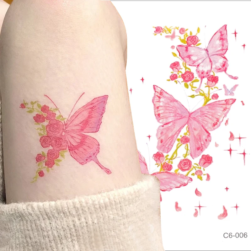 Butterflies Temporary Tattoo Stickers Self Adhesive Colorful Flower Body Tattoos Waterproof Disposable Fake Tattoos Decoration
Butterflies Temporary Tattoo Stickers Self Adhesive Colorful Flower Body Tattoos Waterproof Disposable Fake Tattoos Decoration