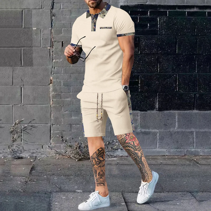 Streetwear Fashion Mens Two Piece Suits 2024 Summer Casual Lapel Patchwork Tops And Shorts Sets Men Vintage Short Sleeve Outfits
Streetwear Fashion Mens Two Piece Suits 2024 Summer Casual Lapel Patchwork Tops And Shorts Sets Men Vintage Short Sleeve Outfits
