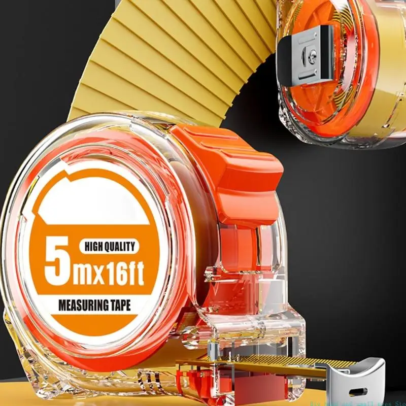 581C Professional Tape Measure Clear Shell Stainless Steel Rulers 300/500/750/1000cm For Woodworking Construction Crafting
581C Professional Tape Measure Clear Shell Stainless Steel Rulers 300/500/750/1000cm For Woodworking Construction Crafting
