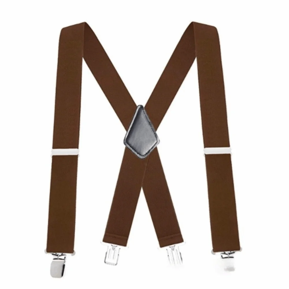 Solid Color Work Suspenders 5cm Wide Heavy Duty X-Type Suspenders with 4 Gripper Clasps Anti-slip Adjustable Suspenders
Solid Color Work Suspenders 5cm Wide Heavy Duty X-Type Suspenders with 4 Gripper Clasps Anti-slip Adjustable Suspenders