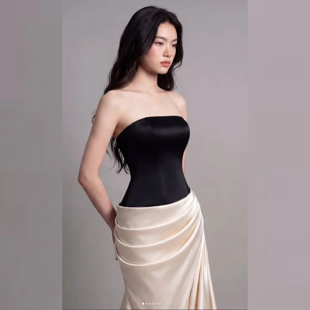 Custom strapless floor-length dress features soft & silky fabric, comfy to wear with fine luster and superior texture
Custom strapless floor-length dress features soft & silky fabric, comfy to wear with fine luster and superior texture