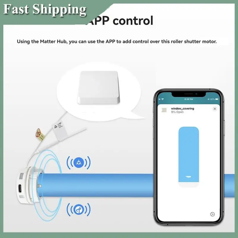 -WSFS Matter Over Thread Smart Roller Shade Blinds Motor Built In Battery For 38Mm Tube App
-WSFS Matter Over Thread Smart Roller Shade Blinds Motor Built In Battery For 38Mm Tube App