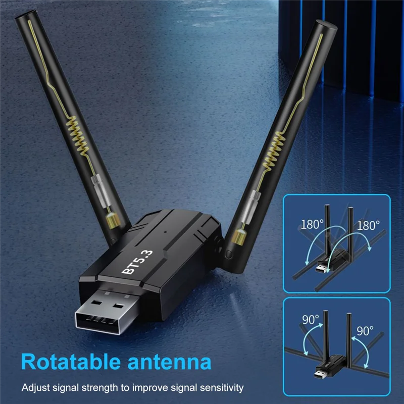B50B-150M Bluetooth 5.3 Adapter Free Driver USB Bluetooth Dongle Adaptador For Windows 11/10 Mouse Keyboard Audio Receiver
B50B-150M Bluetooth 5.3 Adapter Free Driver USB Bluetooth Dongle Adaptador For Windows 11/10 Mouse Keyboard Audio Receiver