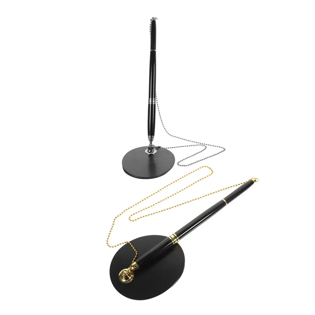 2Sets Ballpoint Signature Pens Chain Attached Base Stand Black 0.5mm Office Reception Counter Guestbook Signing Smooth
2Sets Ballpoint Signature Pens Chain Attached Base Stand Black 0.5mm Office Reception Counter Guestbook Signing Smooth