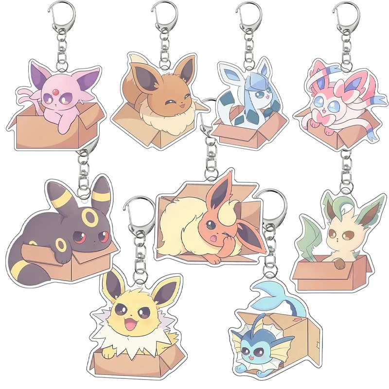 Креативная картонная коробка в стиле аниме Flareon Glaceon Umbreon Jolteon Flareon Leafeon Eevee, акриловый брелок, подвеска, очаровательные подарки, игрушки
Креативная картонная коробка в стиле аниме Flareon Glaceon Umbreon Jolteon Flareon Leafeon Eevee, акриловый брелок, подвеска, очаровательные подарки, игрушки