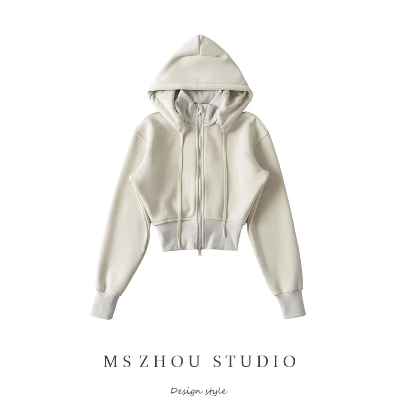 Fitness Yoga Outfit Short Women's Jacket Detachable Hooded Sweatshirt Waist Cinching Sport Open Cardigan Coat Zipper Design
Fitness Yoga Outfit Short Women's Jacket Detachable Hooded Sweatshirt Waist Cinching Sport Open Cardigan Coat Zipper Design