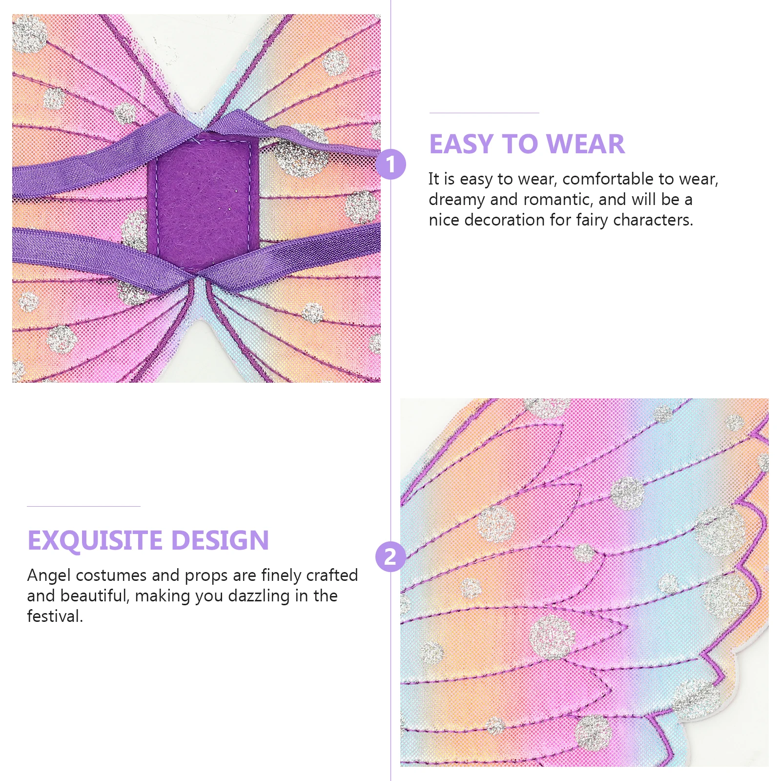 1 Set Halloween Outfits Cosplay Dress Up Girls Lovely Wand Holiday Costume Kids Flying Wing Fairy Wand Angel Costume For 2-6
1 Set Halloween Outfits Cosplay Dress Up Girls Lovely Wand Holiday Costume Kids Flying Wing Fairy Wand Angel Costume For 2-6