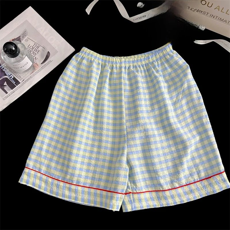 Summer Short Sleeve Sleepwear Women's Bubble Gauze Pleated Cardigan Sweet Little Cherry Thin Home Clothes Set Casual Style 18 S8cdea5bf6d4a4d3abdd8be7b63ca5a65W