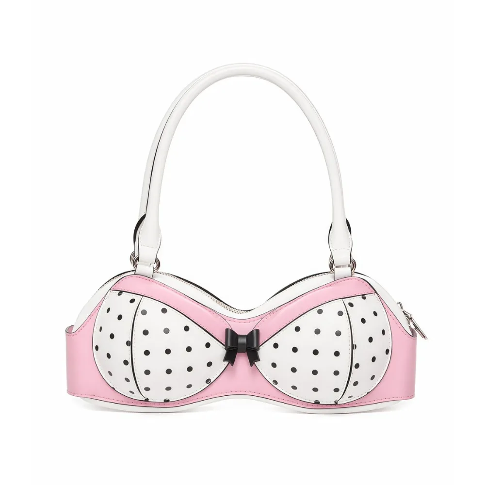 Funny Korean Style Polka Dot Bra Shoulder Bag Bra Shape Harajuku Pink Bikini Handbag Retro Simple Underarm Bag Travel Bag
Funny Korean Style Polka Dot Bra Shoulder Bag Bra Shape Harajuku Pink Bikini Handbag Retro Simple Underarm Bag Travel Bag