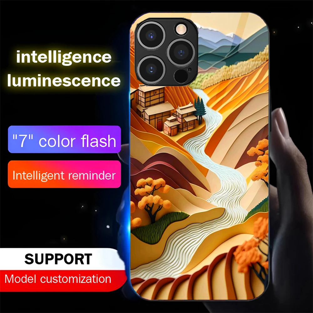 Classic Landscape Style LED Light Up Phone Case Glowing Back Cover For iPhone 16 15 14 13 12 11 Pro Max X XR XS 7 8 Plus SE
Classic Landscape Style LED Light Up Phone Case Glowing Back Cover For iPhone 16 15 14 13 12 11 Pro Max X XR XS 7 8 Plus SE