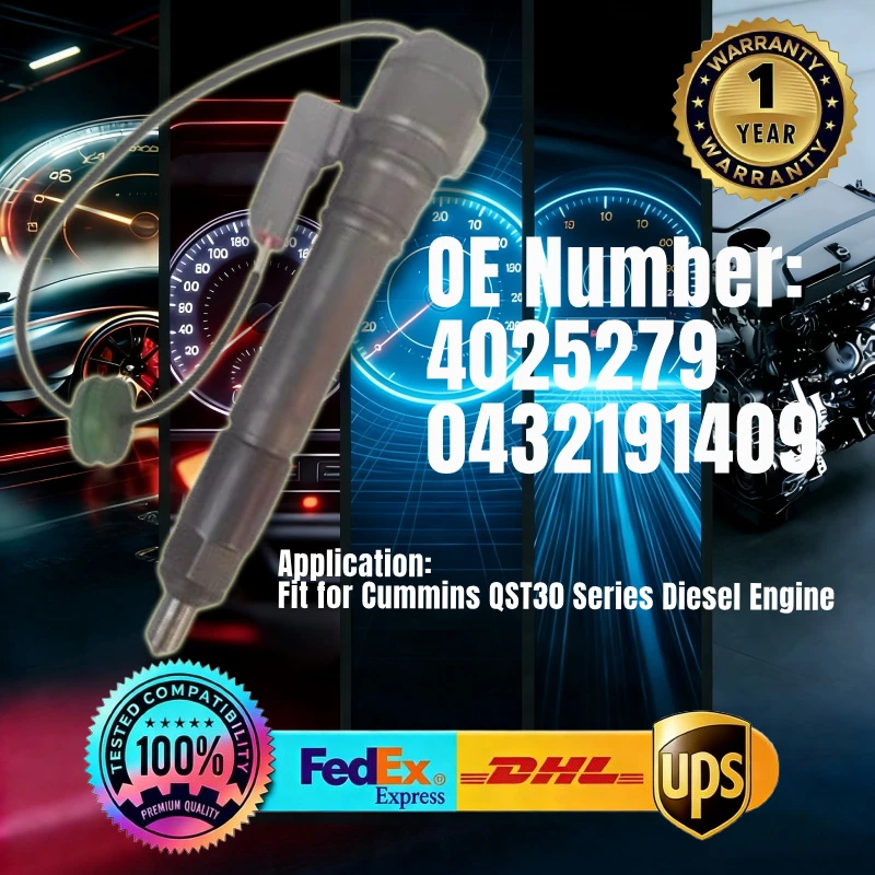 High Quality Fuel Injector 4025279 0432191409 for Cummins QST30 Series Diesel Engine
High Quality Fuel Injector 4025279 0432191409 for Cummins QST30 Series Diesel Engine