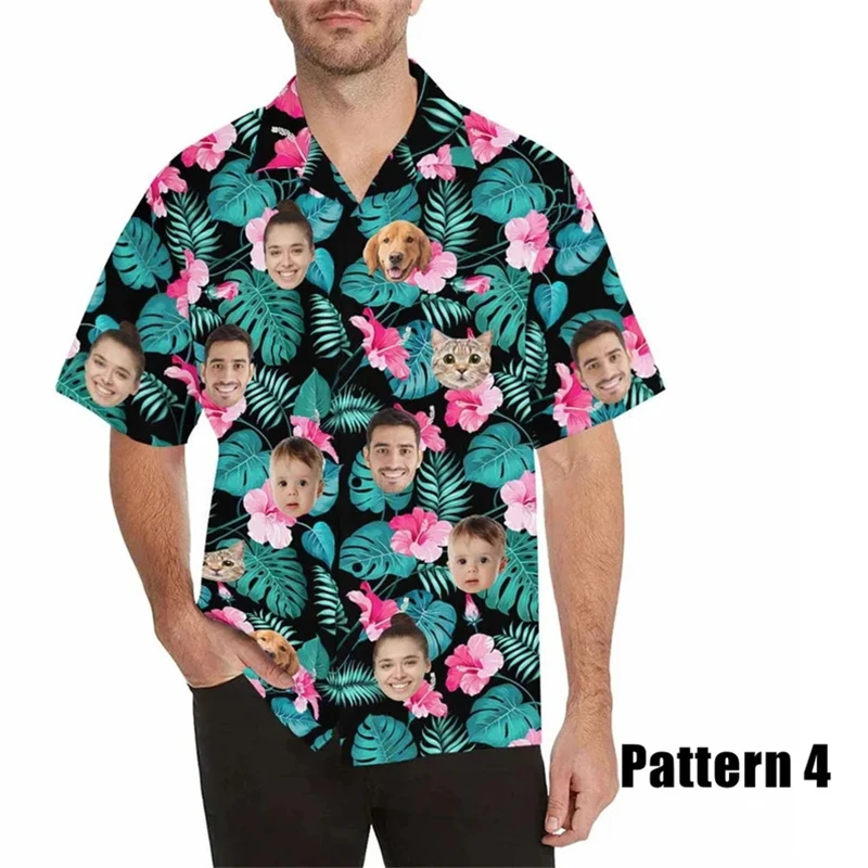 Custom Face Hawaiian Shirt For Men Women Family Personalized Photo Floral Print Button Down Short Sleeve Beach Shirt Vacation
Custom Face Hawaiian Shirt For Men Women Family Personalized Photo Floral Print Button Down Short Sleeve Beach Shirt Vacation