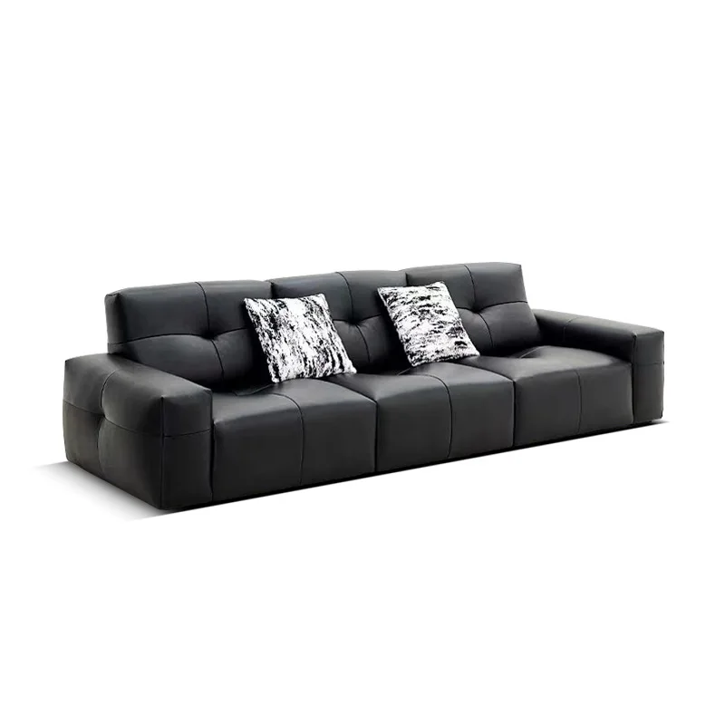 Italian minimalist high backrest leather pixel sofa sada new modern living room straight row black leather
Italian minimalist high backrest leather pixel sofa sada new modern living room straight row black leather