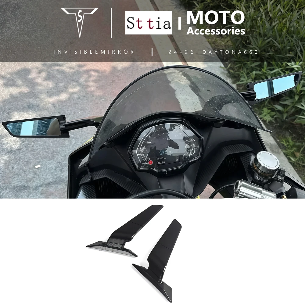 Stealth Winglets Side Mirror Fit For Daytona 660 Daytona660 Motorcycle Rearview Mirror With Wind Deflector DAYTONA660 2024-2026
Stealth Winglets Side Mirror Fit For Daytona 660 Daytona660 Motorcycle Rearview Mirror With Wind Deflector DAYTONA660 2024-2026