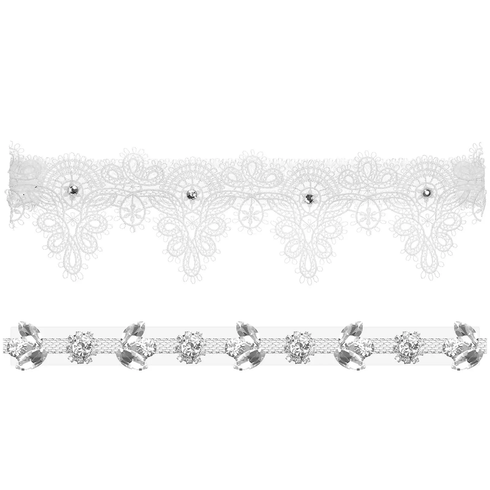 2pcs Elastic Lace Garter with Crystal Rhinestone Decor Wedding Bridal Party Prom Garters White Plus Size
2pcs Elastic Lace Garter with Crystal Rhinestone Decor Wedding Bridal Party Prom Garters White Plus Size