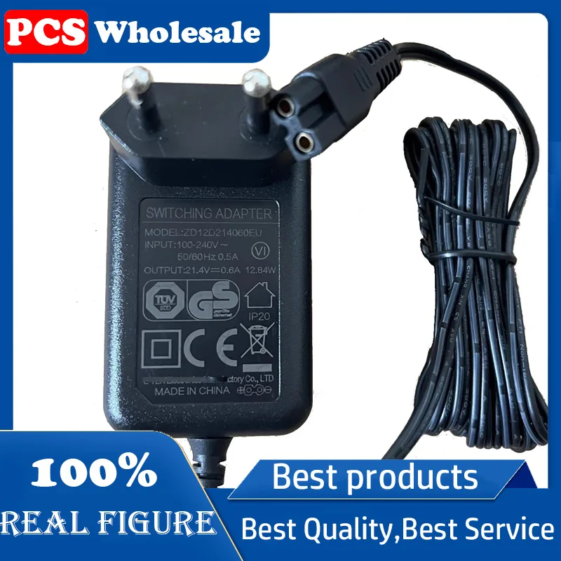 European standard charging head of vacuum cleaner 21.4V0.6A 600mA power adapter ZD12D214060EU 12.84W
European standard charging head of vacuum cleaner 21.4V0.6A 600mA power adapter ZD12D214060EU 12.84W