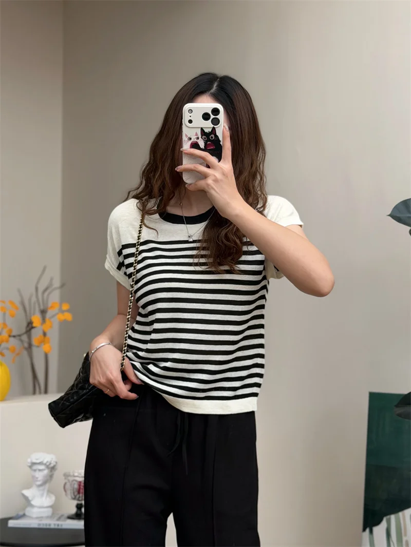 Kanpaila Hanmá Spring Summer Classic Striped Nautical Loose oulder ort Sve Women's T-irt Breathable Comfortable Fren...
Kanpaila Hanmá Spring Summer Classic Striped Nautical Loose oulder ort Sve Women's T-irt Breathable Comfortable Fren...