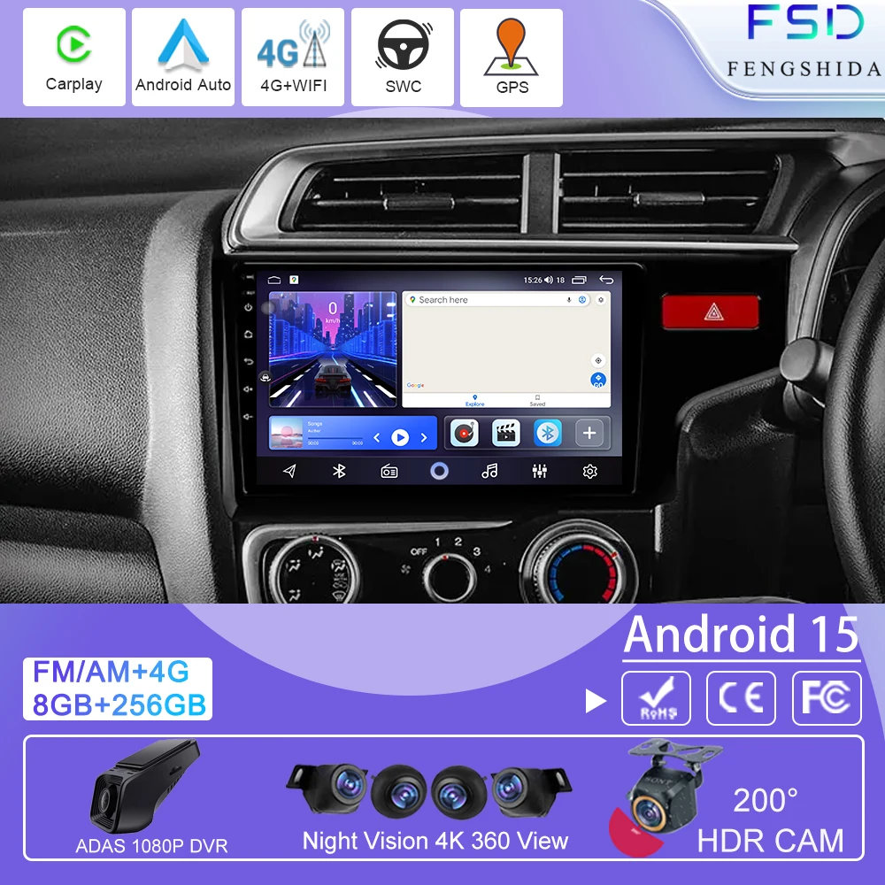 4G Multimedia Video Carplay Car Radio Android Auto Player For Honda Jazz 3 2015 - 2020 Fit 3 GP GK 2013 - 2020 GPS Navigation
4G Multimedia Video Carplay Car Radio Android Auto Player For Honda Jazz 3 2015 - 2020 Fit 3 GP GK 2013 - 2020 GPS Navigation