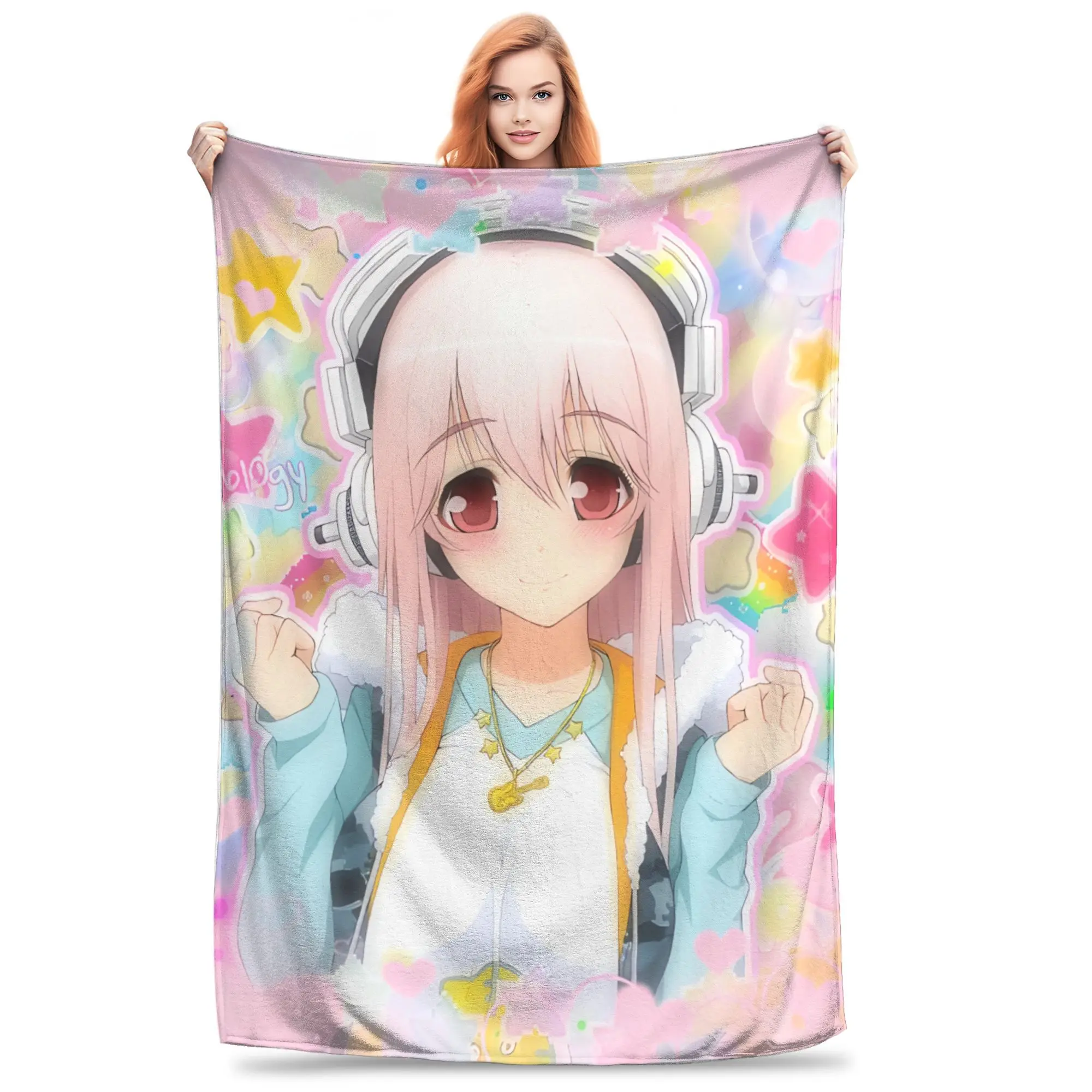 Плюшевые одеяла из японского аниме Super Sonico для девочек и мальчиков, фланелевое одеяло для гостиной, мягкий дизайн, качественное покрывало, подарок
Плюшевые одеяла из японского аниме Super Sonico для девочек и мальчиков, фланелевое одеяло для гостиной, мягкий дизайн, качественное покрывало, подарок