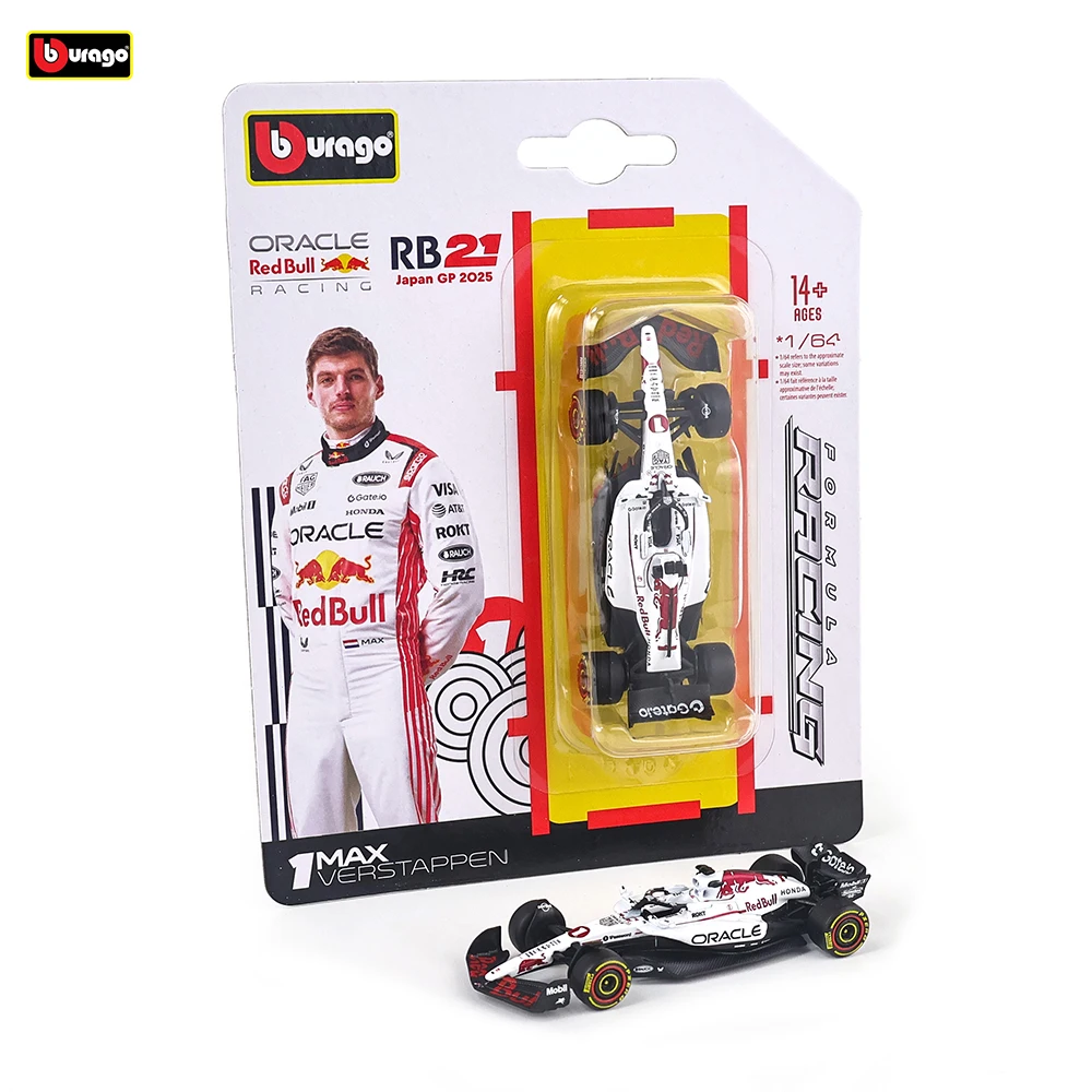Bburago 1:64 F1 2025 Red Bull Racing RB21 Japan Station #1 Verstappen #22 Yuki alloy luxury car die cast car model toy series
Bburago 1:64 F1 2025 Red Bull Racing RB21 Japan Station #1 Verstappen #22 Yuki alloy luxury car die cast car model toy series