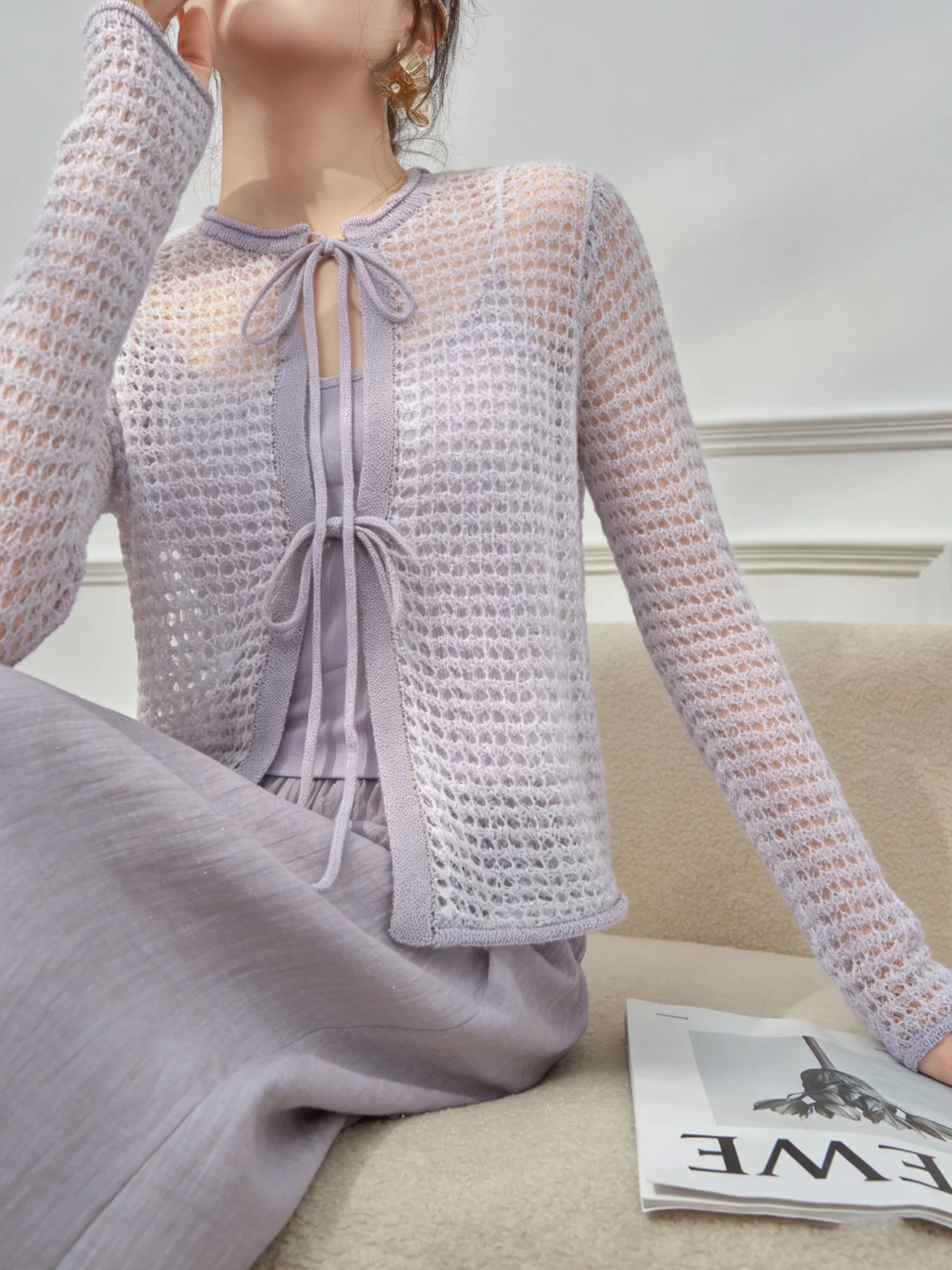 Purple Hollow out Knitted Cardigan Strap Half Skirt Women's Set 2026 New Style Light Human High Awareness Whole Set
Purple Hollow out Knitted Cardigan Strap Half Skirt Women's Set 2026 New Style Light Human High Awareness Whole Set