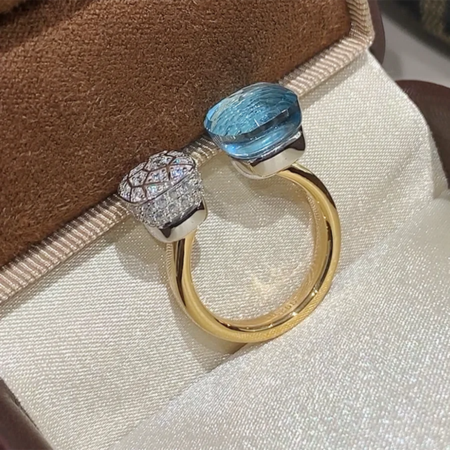 Luxury Real 925 Sterling Silver Open Ring Bread Shaped Honeycomb Candy Crystal Women Cubic Zirconia Square Party Brand Jewelry
Luxury Real 925 Sterling Silver Open Ring Bread Shaped Honeycomb Candy Crystal Women Cubic Zirconia Square Party Brand Jewelry