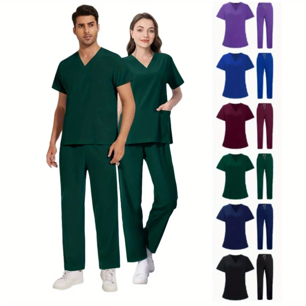 High Quality Uniforms Mens Classic V-neck Short Sleeved Top Pants Set Hospital Uniform Wholesale Women Nurse Scrub
High Quality Uniforms Mens Classic V-neck Short Sleeved Top Pants Set Hospital Uniform Wholesale Women Nurse Scrub