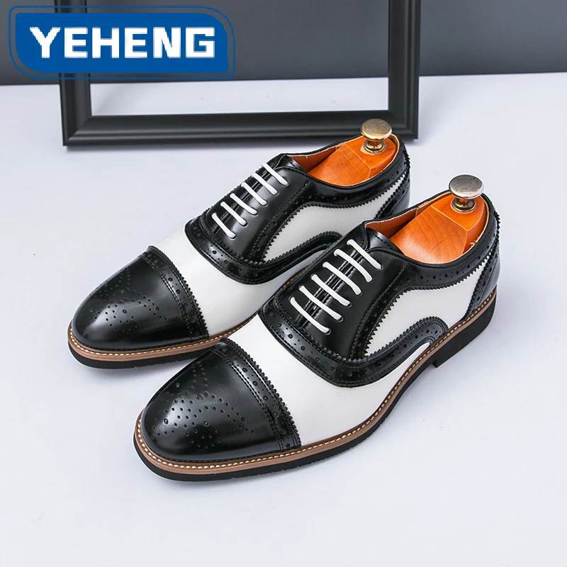 Classic 1920s Retro Dandy Gatsby Style Black and White Brogue Shoes for Men Designer Wingtip Dress Shoes Men Wedding Party Shoes
Classic 1920s Retro Dandy Gatsby Style Black and White Brogue Shoes for Men Designer Wingtip Dress Shoes Men Wedding Party Shoes