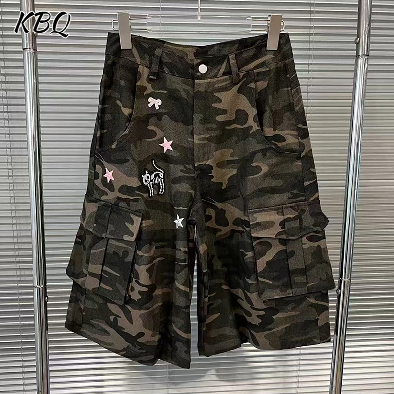 KBQ Hit Color Camouflage Loose Casual Pants for Women High Waist Spliced Pockets Design Sense Star Trouser Female Fashion New
KBQ Hit Color Camouflage Loose Casual Pants for Women High Waist Spliced Pockets Design Sense Star Trouser Female Fashion New