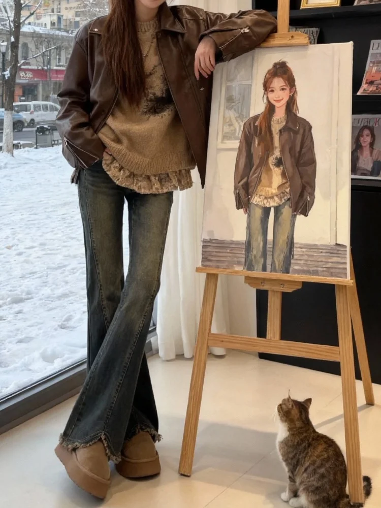 Fce Lined Flared Jeans Women's Bootcut Denim Pants High Waist Wide Leg Casual Trousers for plus Size Pear aped Body
Fce Lined Flared Jeans Women's Bootcut Denim Pants High Waist Wide Leg Casual Trousers for plus Size Pear aped Body