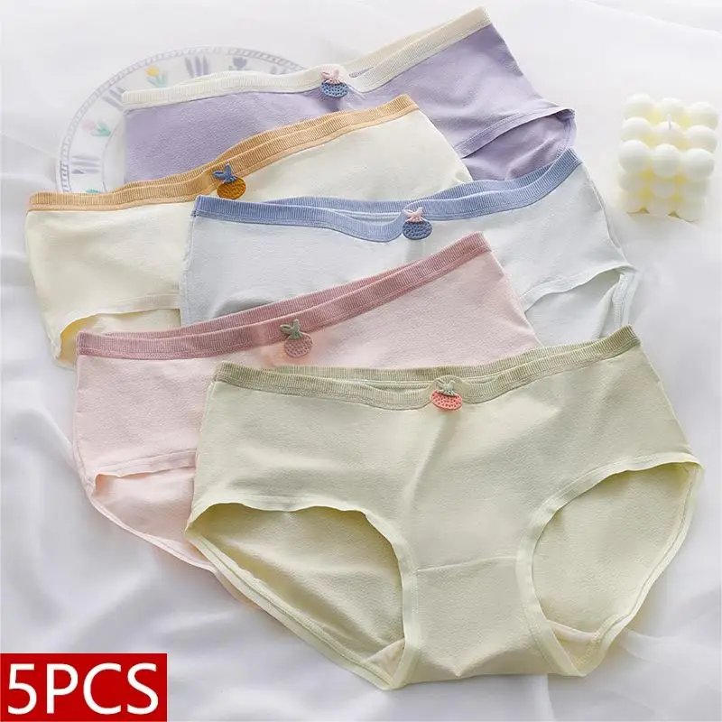5Pcs/Set Cotton Panties Female Underwear Cute Girls Briefs Sexy Mid-rise Panty Soft Breathable Women's Intimate Lingeries
5Pcs/Set Cotton Panties Female Underwear Cute Girls Briefs Sexy Mid-rise Panty Soft Breathable Women's Intimate Lingeries