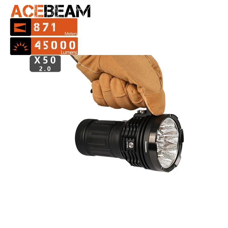 ACEBEAM X50 2.0 PD Power Bank Flashlight Max 45,000 High Lumens Brightest Flashlight 871M Throw
ACEBEAM X50 2.0 PD Power Bank Flashlight Max 45,000 High Lumens Brightest Flashlight 871M Throw