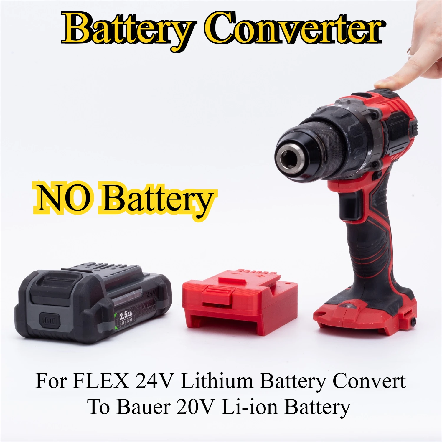Adapter For FLEX 24V Lithium Battery Convert To Bauer 20V Li-ion Battery Cordless Electric Screwdriver Series Tool Accessories
Adapter For FLEX 24V Lithium Battery Convert To Bauer 20V Li-ion Battery Cordless Electric Screwdriver Series Tool Accessories