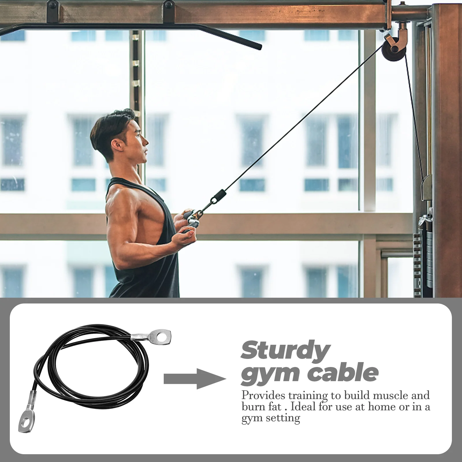 Sturdy Workout Multi-Function Pu Cover Replacement For Gym Equipment Home Fitness Accessory Cable Machine Attachments Pulley
Sturdy Workout Multi-Function Pu Cover Replacement For Gym Equipment Home Fitness Accessory Cable Machine Attachments Pulley