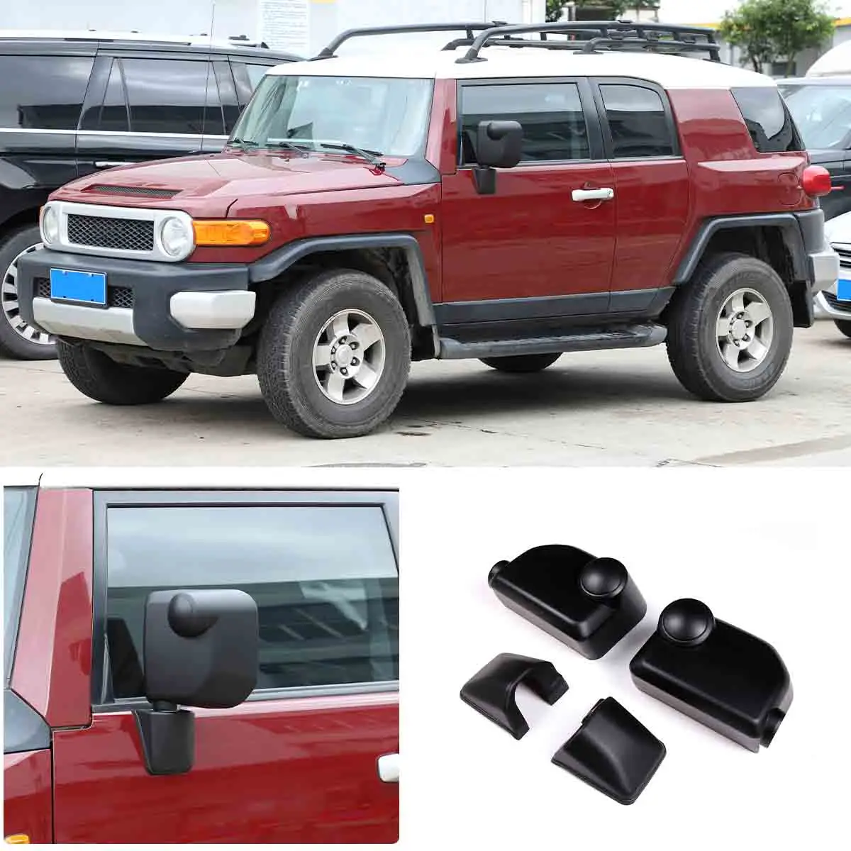 For Toyota FJ Road Cruiser 2007-2021 exterior rearview mirror cover Rearview mirror protection cover ABS Asian Black 6pcs
For Toyota FJ Road Cruiser 2007-2021 exterior rearview mirror cover Rearview mirror protection cover ABS Asian Black 6pcs