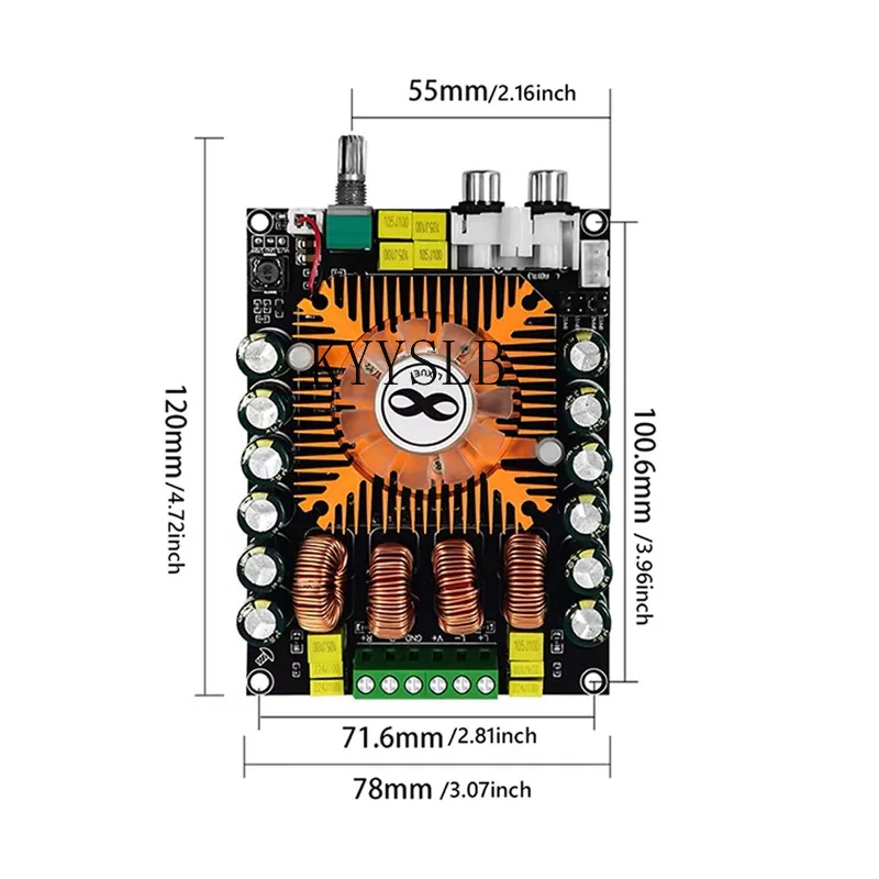 KYYSLB TDA7498E high-power digital amplifier board 2.0 HIFI stereo 160W * 2 supports BTL220W
KYYSLB TDA7498E high-power digital amplifier board 2.0 HIFI stereo 160W * 2 supports BTL220W