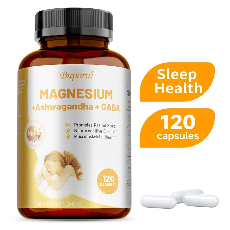 Magnesium + Ashwagandha & GABA - Supports Bone Health, Relieves Stress, Improves Sleep Quality, and Increases Energy
Magnesium + Ashwagandha & GABA - Supports Bone Health, Relieves Stress, Improves Sleep Quality, and Increases Energy