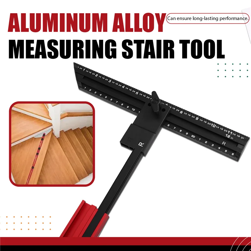 AB15-Precision Aluminum Alloy Stair Tread Measuring Jig For Template Tool - Adjustable Stair Tread Gauge
AB15-Precision Aluminum Alloy Stair Tread Measuring Jig For Template Tool - Adjustable Stair Tread Gauge