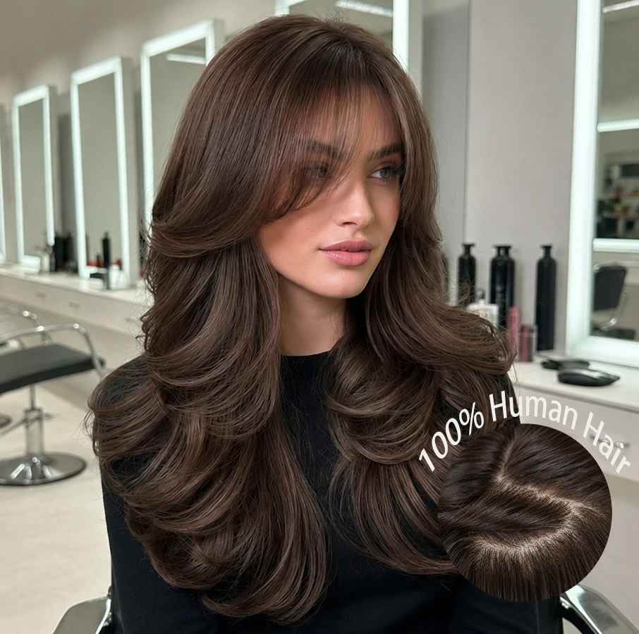 2# Dark Chocolate Brown Natural Straight 100% Silk Base 100% Human Hair Wigs Peruvian Glueless #2 6x6 Silk Top Lace Frontal Wigs
2# Dark Chocolate Brown Natural Straight 100% Silk Base 100% Human Hair Wigs Peruvian Glueless #2 6x6 Silk Top Lace Frontal Wigs
