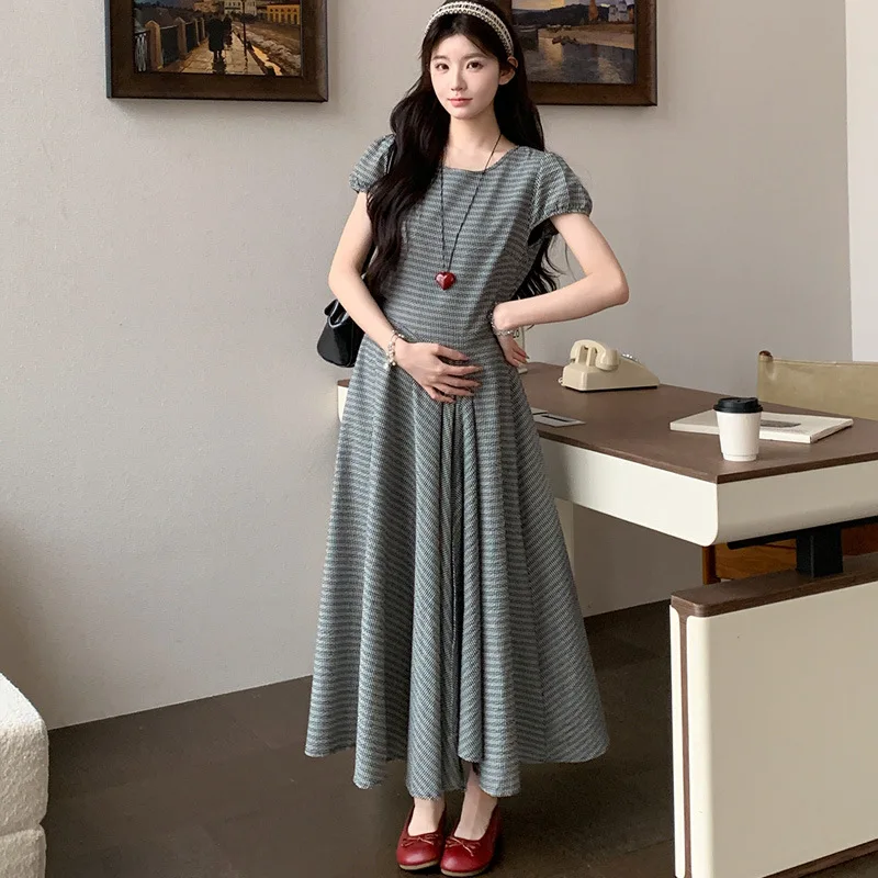 Maternity Dress Summer French Style Vintage Elegant Temperament Striped Short Sleeve Maxi Dress for Pregnant Women 2026
Maternity Dress Summer French Style Vintage Elegant Temperament Striped Short Sleeve Maxi Dress for Pregnant Women 2026