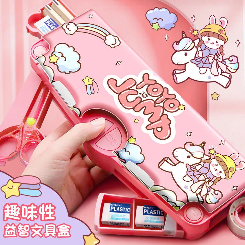 Single Double Layer Cartoon Pattern Pencil Case With Sharpener Large Capacity Cute Stationery Box Office School Storage Pen Bag
Single Double Layer Cartoon Pattern Pencil Case With Sharpener Large Capacity Cute Stationery Box Office School Storage Pen Bag