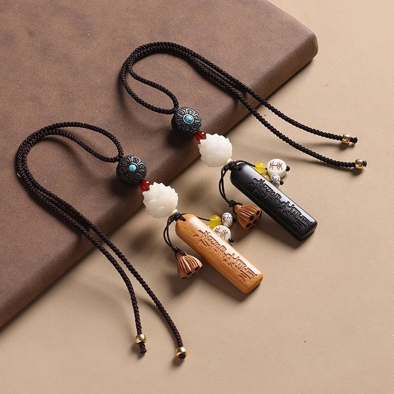 Natural Sandalwood Car Pendant Peace Token Bodhi Lotus Mirror Charm Symbol of Safety Blessing Car Hanging Decor for Protection
Natural Sandalwood Car Pendant Peace Token Bodhi Lotus Mirror Charm Symbol of Safety Blessing Car Hanging Decor for Protection