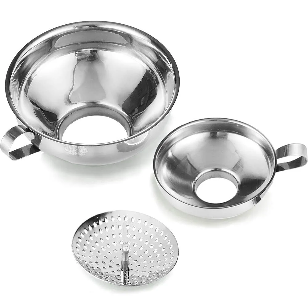 Canning funnel with filter for wide and regular Mason jars - wide mouth funnel for kitchen
Canning funnel with filter for wide and regular Mason jars - wide mouth funnel for kitchen