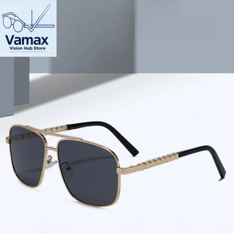 VAMAX Retro European Aviator Sunglasses Gunmetal Grey Metal Frame UV400 Protection Unisex Double Bridge
VAMAX Retro European Aviator Sunglasses Gunmetal Grey Metal Frame UV400 Protection Unisex Double Bridge