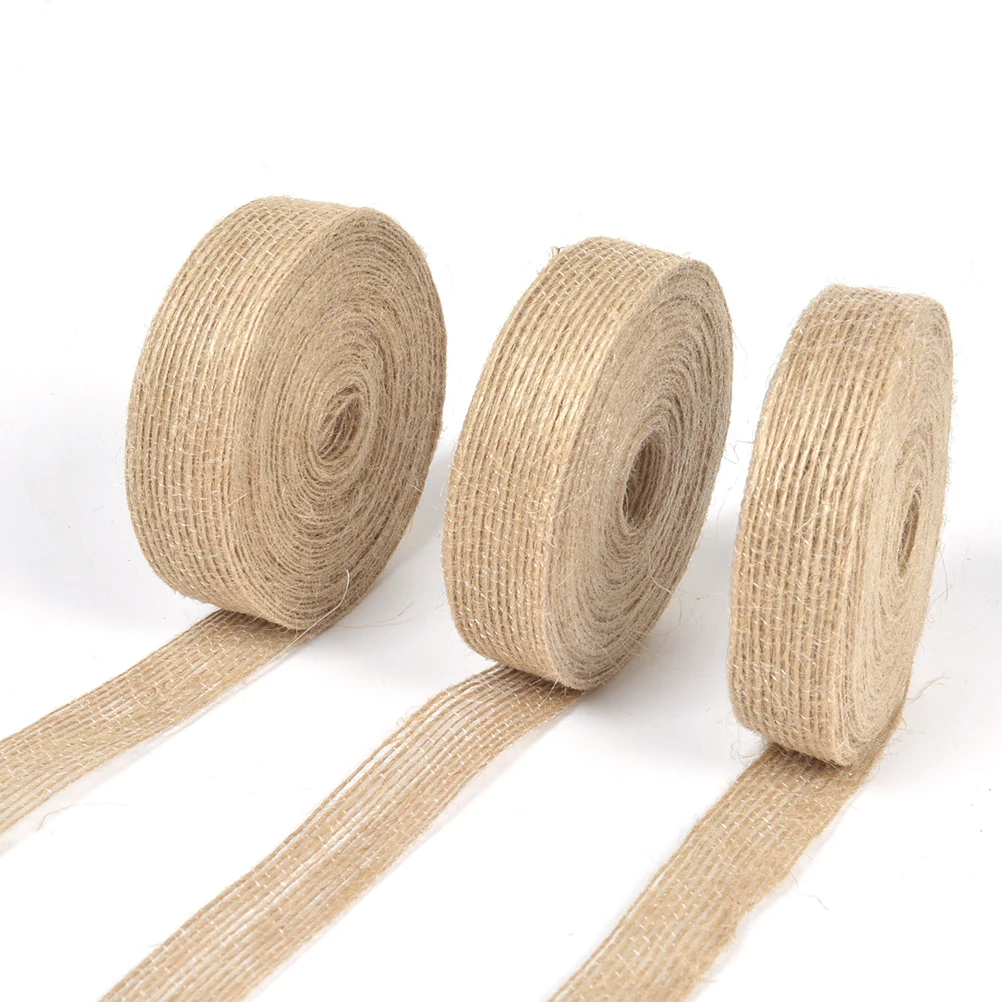 3 Pcs 2 cm 10 Meters Wide Craft Ribbon Burlap Spool Natural Burlap Roll Fabric Rustic Burlap Hessian for Bows Wreaths DIY Crafts
3 Pcs 2 cm 10 Meters Wide Craft Ribbon Burlap Spool Natural Burlap Roll Fabric Rustic Burlap Hessian for Bows Wreaths DIY Crafts