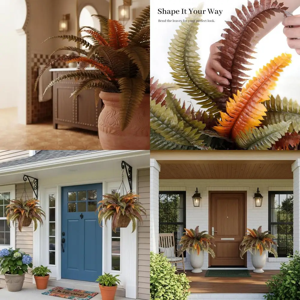 Пара 45 искусственных папорот Бостон для домашнего, офиса и наружного декора.
Пара 45 искусственных папорот Бостон для домашнего, офиса и наружного декора.