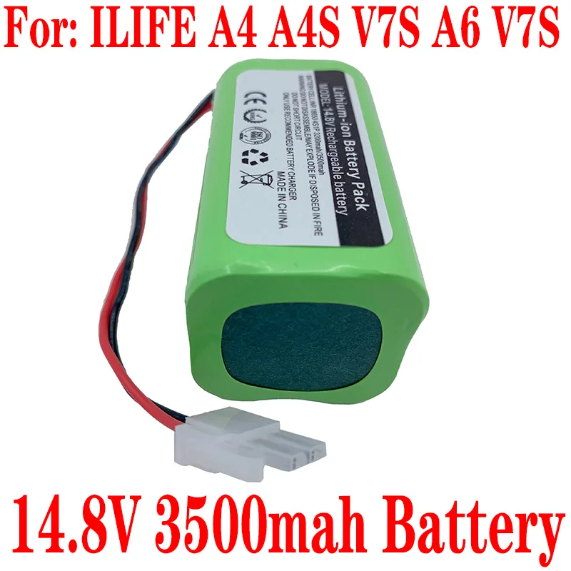 100%/New Original 14.8V 3500mah Li-ION Rechargeable Battery FOR ILIFE A4 A4s V7s A6 V7s Plus Robot Vacuum Cleaner ILife
100%/New Original 14.8V 3500mah Li-ION Rechargeable Battery FOR ILIFE A4 A4s V7s A6 V7s Plus Robot Vacuum Cleaner ILife